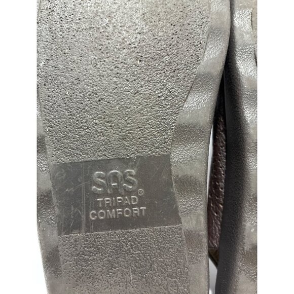 SAS Tripad Confort Sandals Womens 10 Wide Brown Leather Two Strap Buckle - Picture 6 of 7